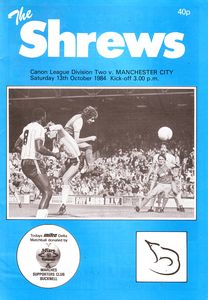 Shrewsbury Town v Manchester City 1984/85